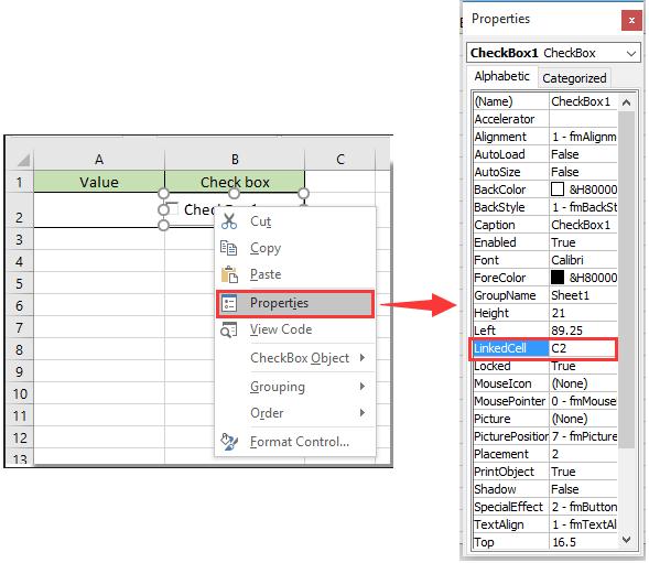 Hướng dẫn dùng checkbox để thay đổi giá trị hoặc định dạng ô trong Excel